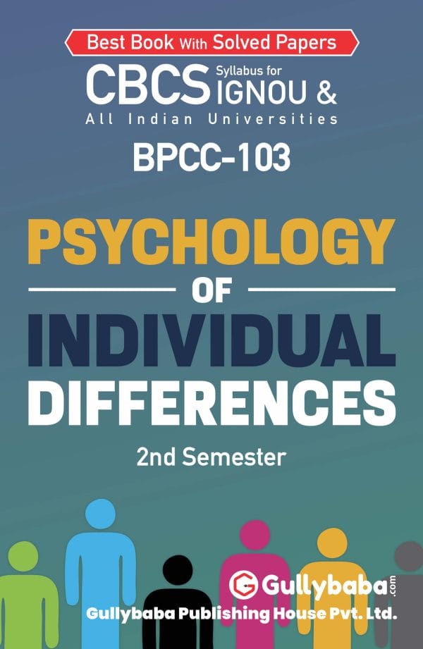 BPCC-103 Psychology of Individual Differences (E) Front