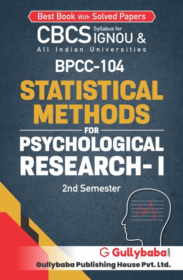 BPCC-104 Statistical Methods for Psychological Research-I (E) front