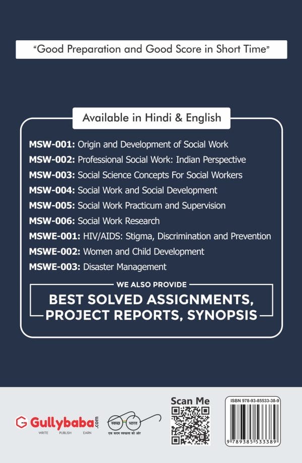 MSW-006 Social Work Research (E) Back