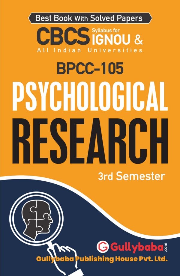 BPCC-105 Psychological Research (E) Front