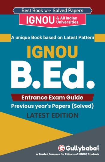 Ignou B.ed Entrance Exam Guide Front