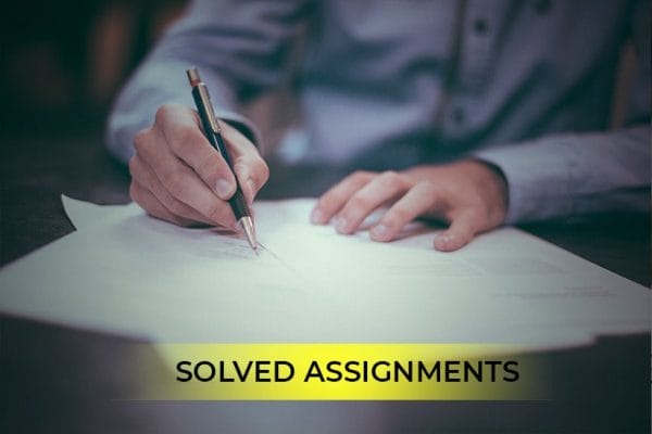Solved Assignment