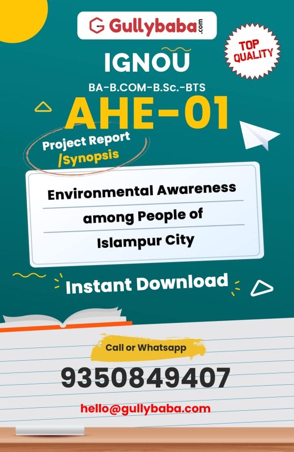 AHE-01 P Project – Environmental Awareness among People of Islampur City