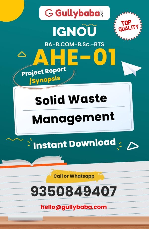 AHE-01 P Project – Solid Waste Management