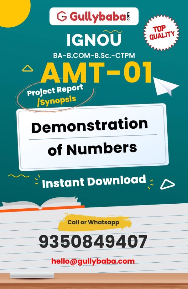 AMT-01 P Project – Demonstration of Numbers