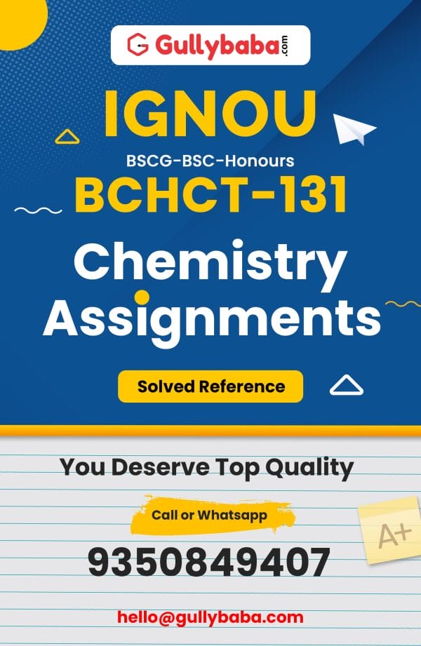 BCHCT-131 Assignment