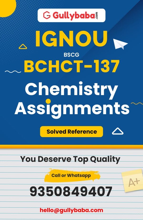 BCHCT-137 Assignment