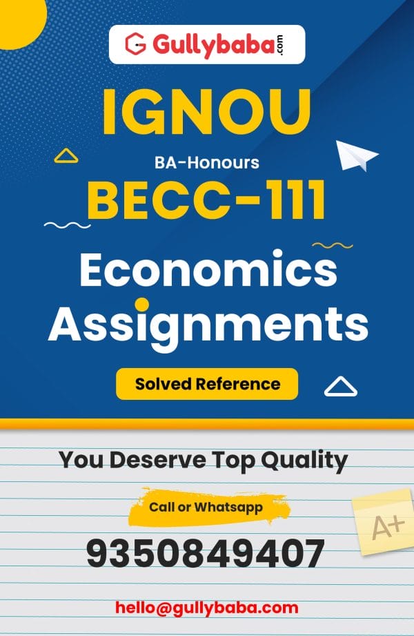 BECC-111 Assignment