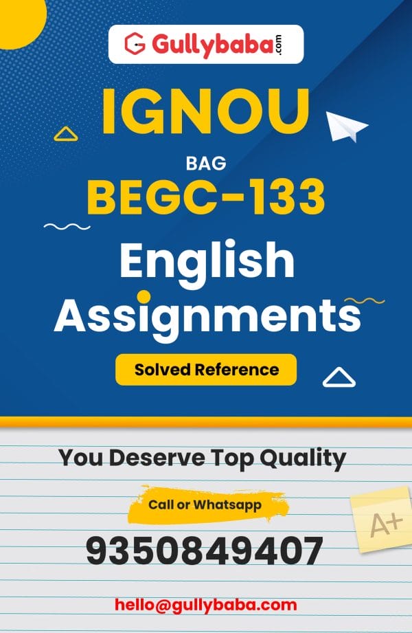 begc 133 solved assignment guffo