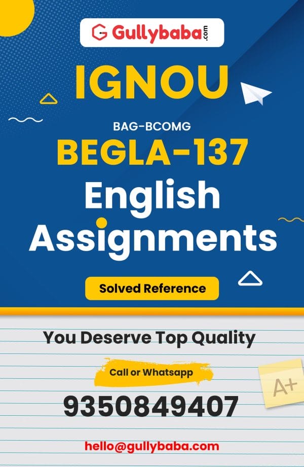 ignou solved assignment begla 137
