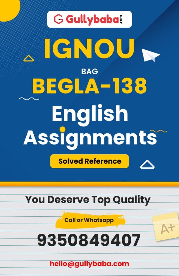 begla 138 solved assignment download pdf