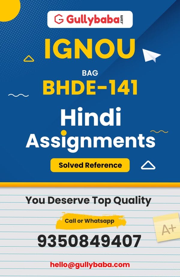BHDE-141 Assignment