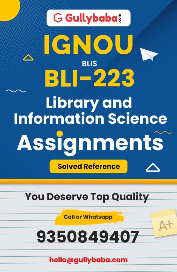 ignou assignment library science
