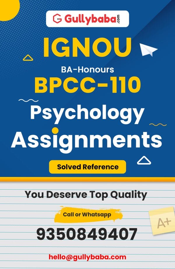 BPCC-110 Assignment