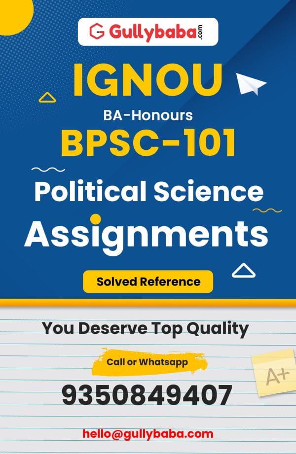 BPSC-101 Assignment
