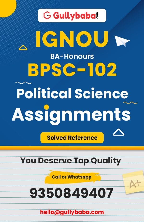 BPSC-102 Assignment