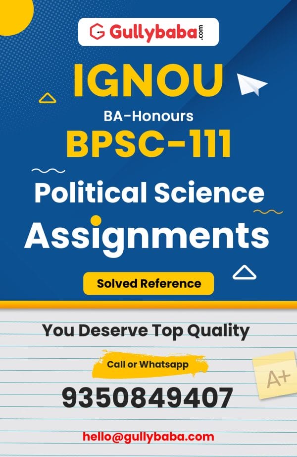 BPSC-111 Assignment