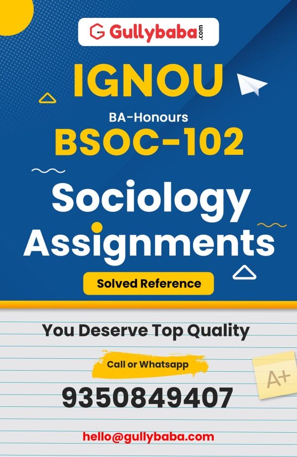 BSOC-102 Assignment