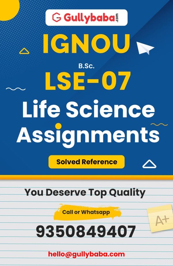 ignou solved assignment lse 07