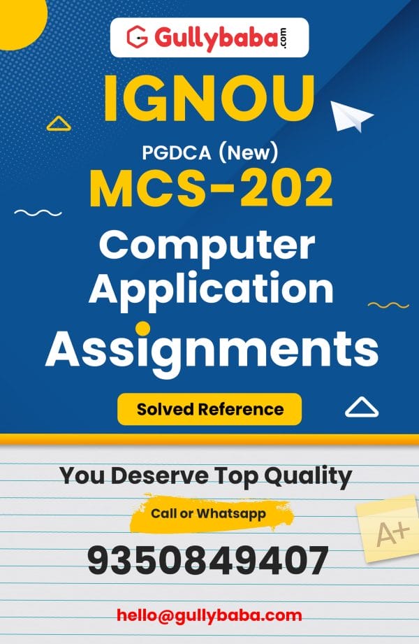 MCS-202 Assignment