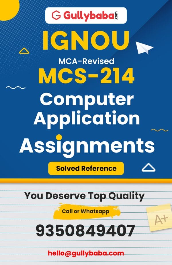 MCS-214 Assignment