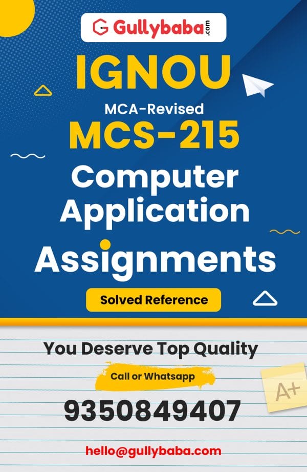 MCS-215 Assignment