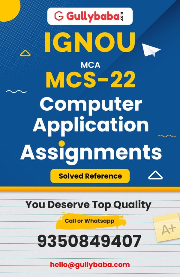 MCS-22 Assignment