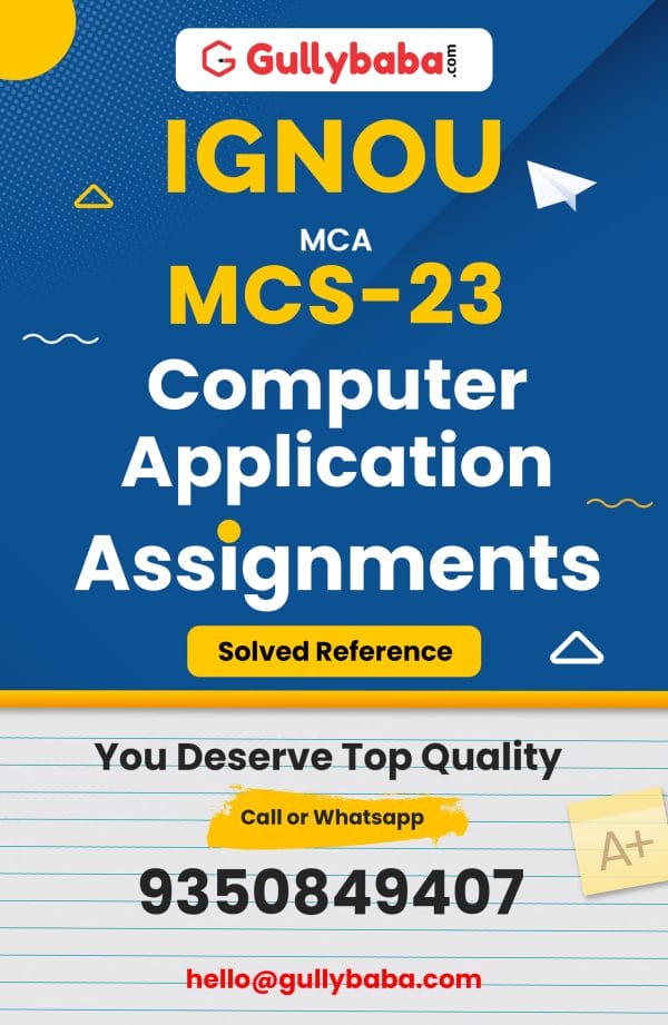 MCS-23 Assignment