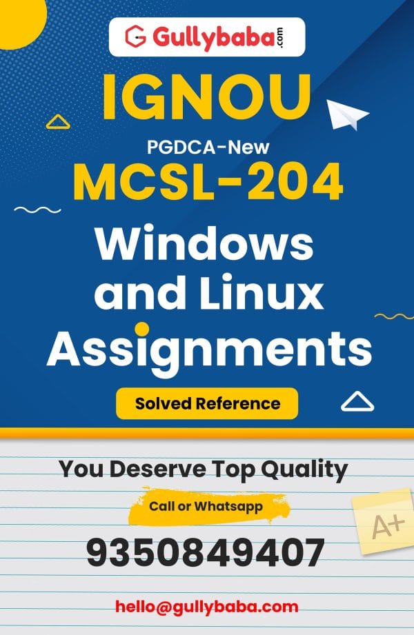 MCSL-204 Assignment