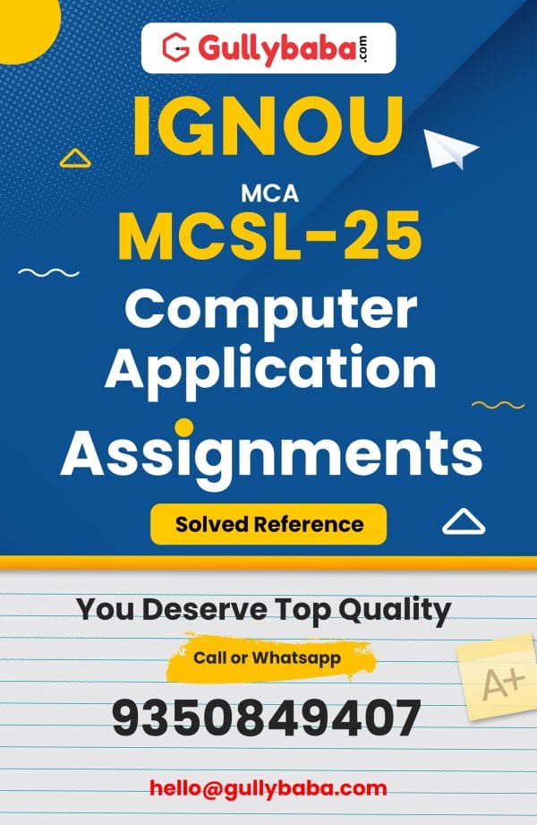 MCSL-25 Assignment