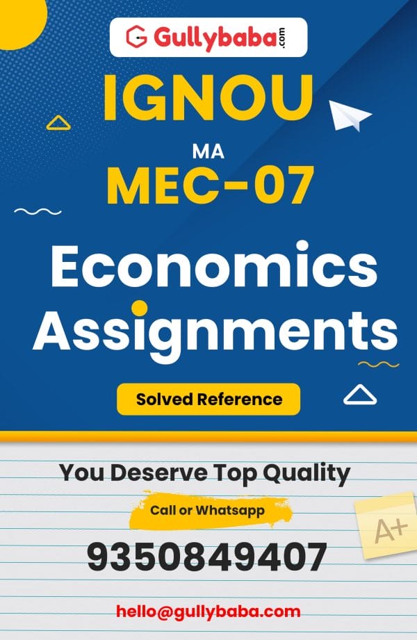 MEC-07 Assignment