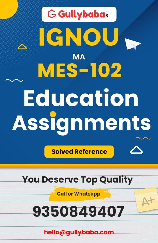 MES-102 Assignment