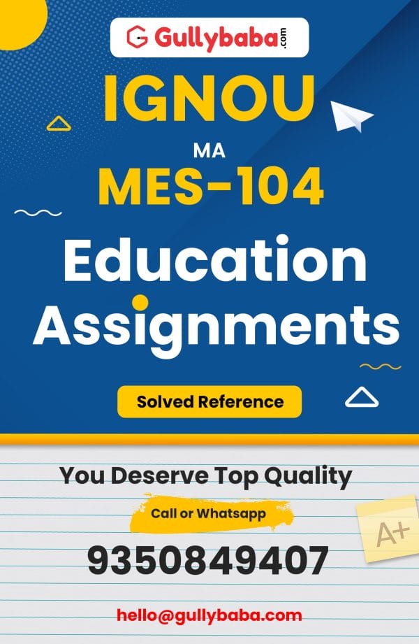 MES-104 Assignment