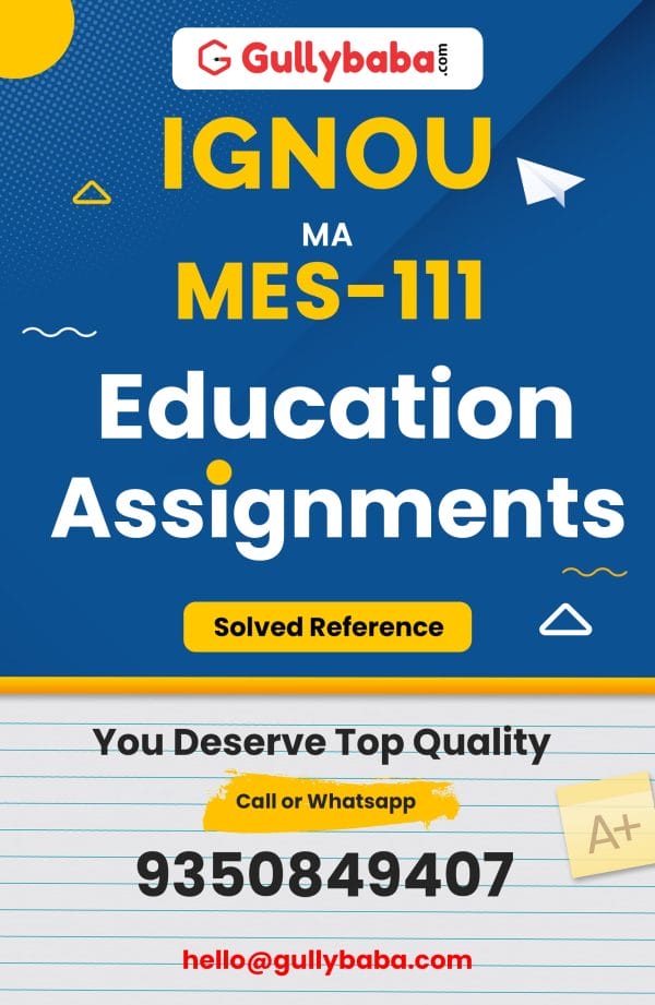 MES-111 Assignment