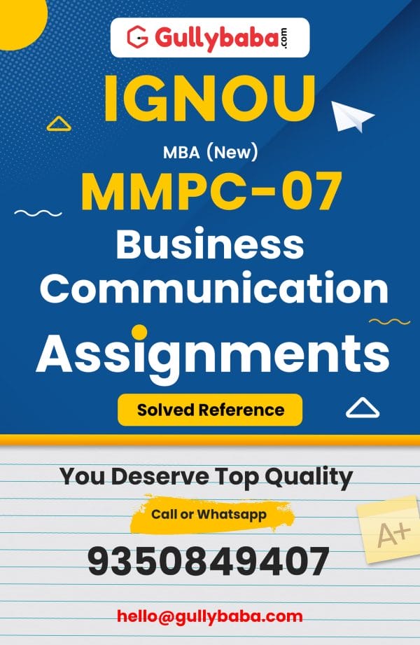 MMPC-07 Assignment