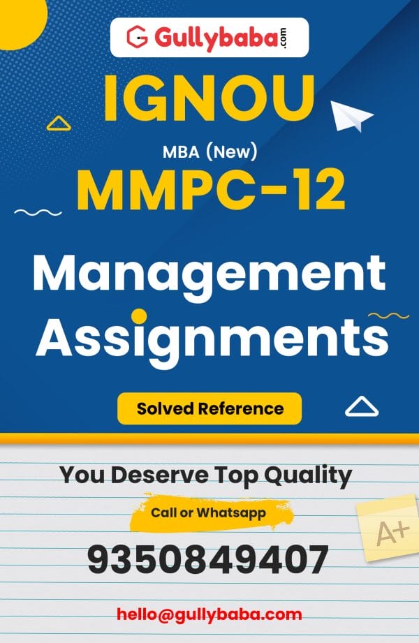 MMPC-12 Assignment