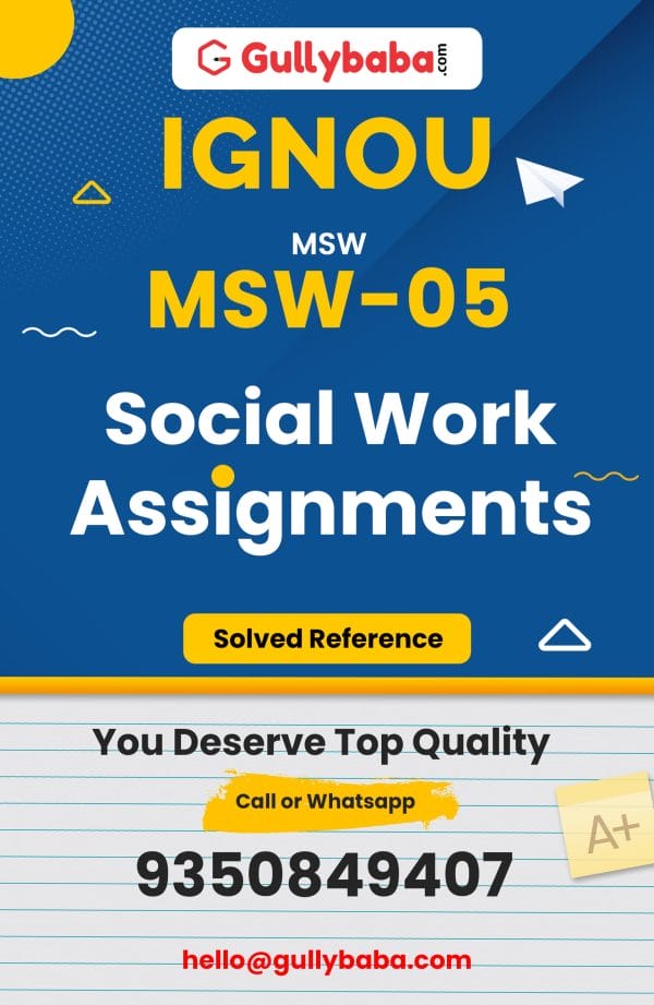 MSW-05 Assignment