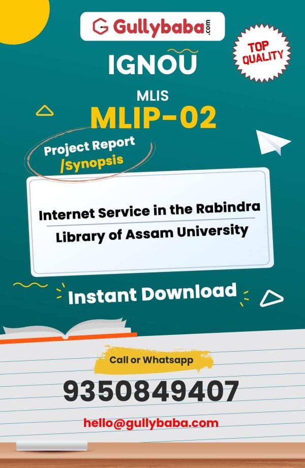 MLIP-02 Project – Internet Service in the Rabindra Library of Assam University