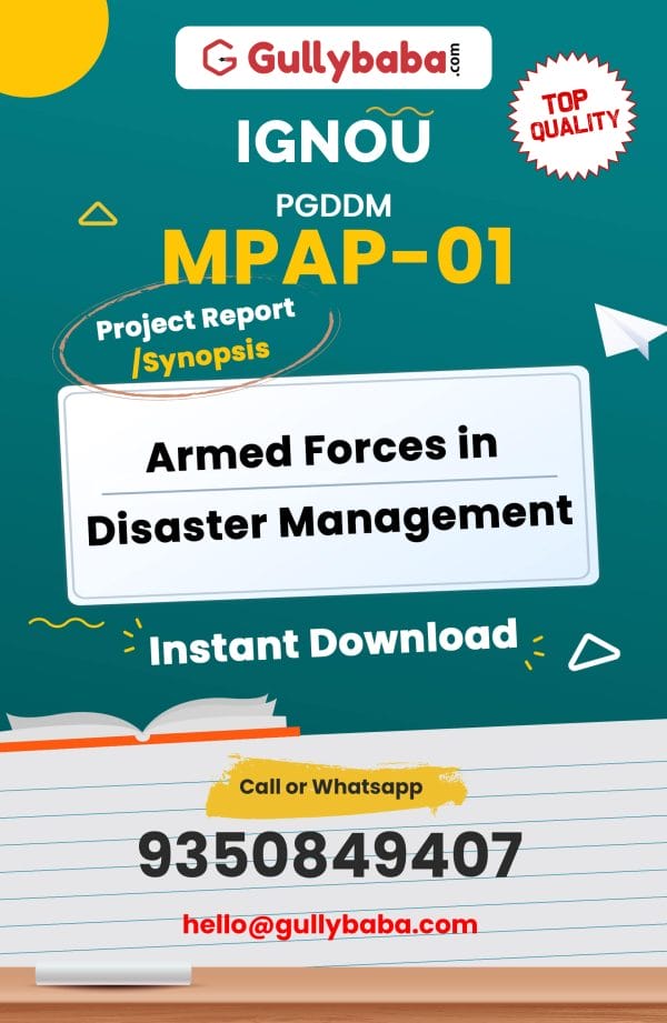 MPAP-01 Project – Armed Forces in Disaster Management
