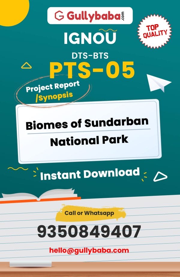 PTS-05 Project – Biomes of Sundarban National Park