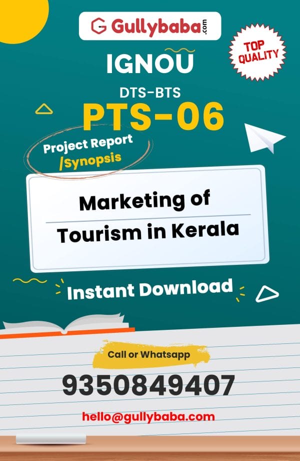 PTS-06 Project – Marketing of Tourism in Kerala
