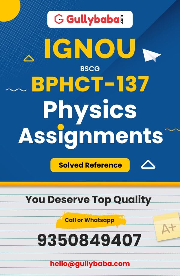 BPHCT-137 Assignment