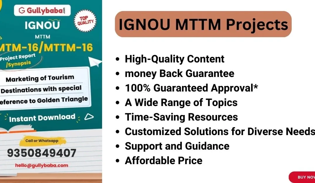 Important Points & Guidelines to Remember While Drafting Your IGNOU MTTM Project