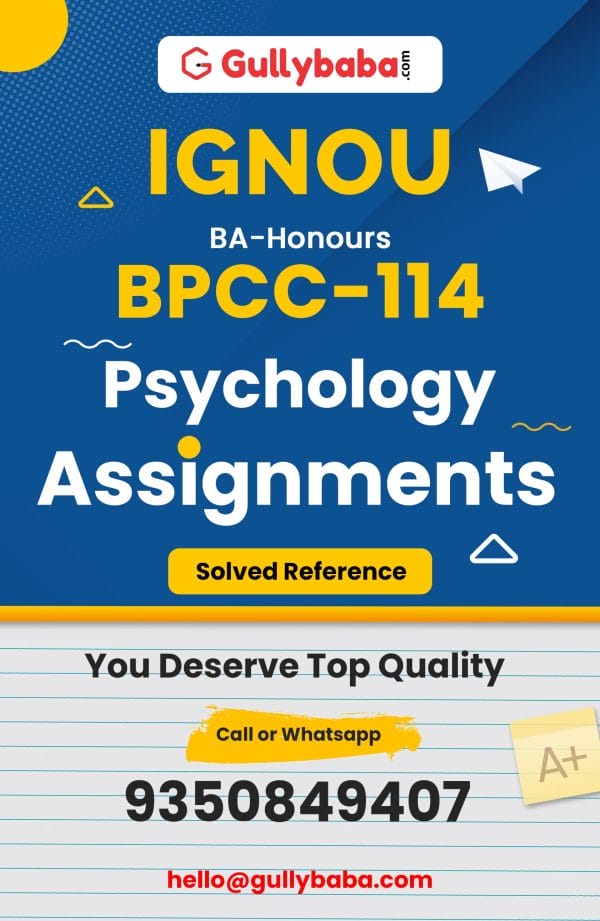 BPCC-114 Assignment