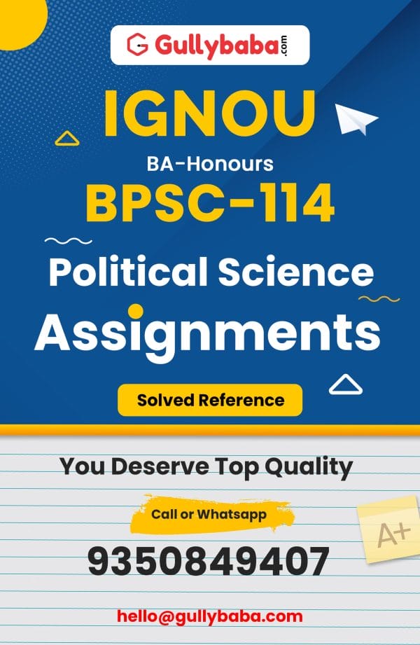 BPSC-114 Assignment