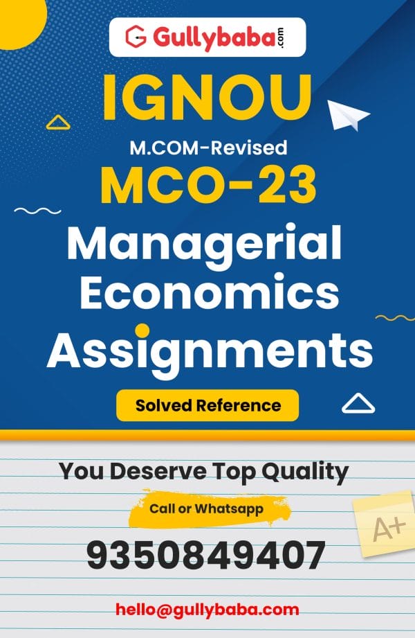 MCO-23 Assignment