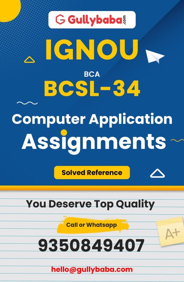 BCSL-34 Assignment