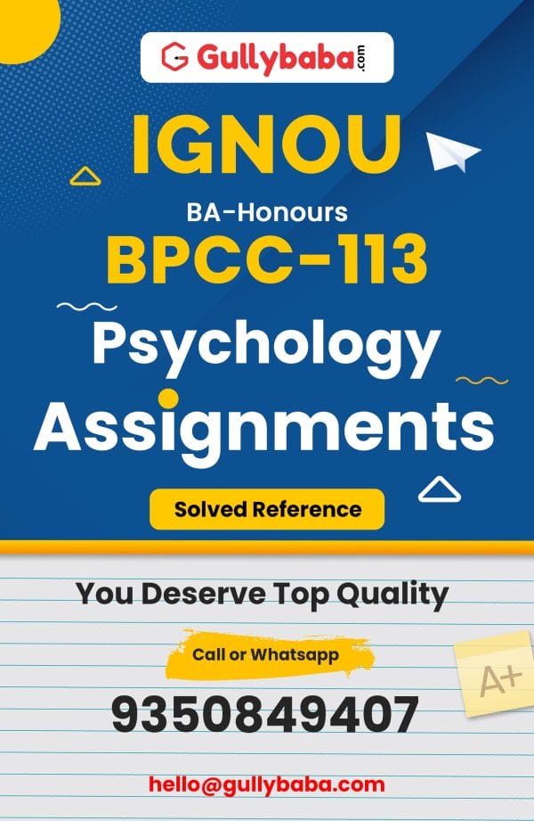 BPCC-113 Assignment