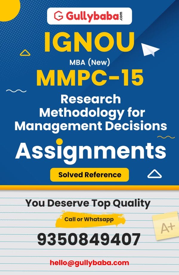 MMPC-15 Assignment