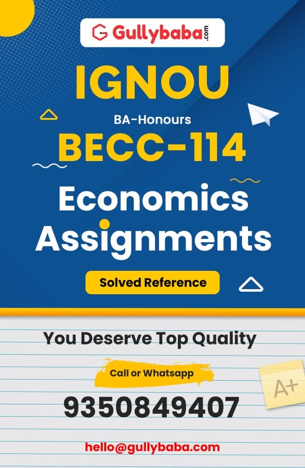 BECC-114 Assignment